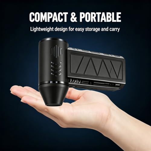 Compressed Air Duster, 130000 RPM Electric Air Duster, for Keyboard, Car