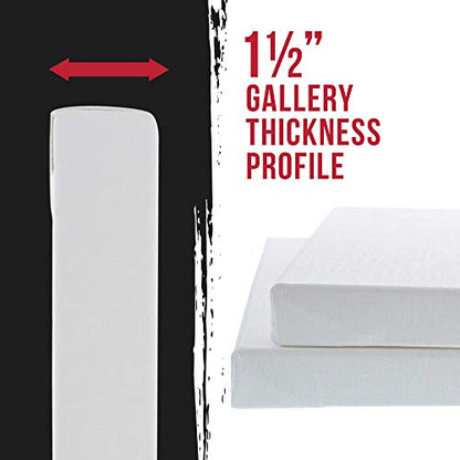 U.S. Art Supply 30"x40" Stretched Canvas for Painting, Gallery Depth 2-Pack - size: 30" x 40"