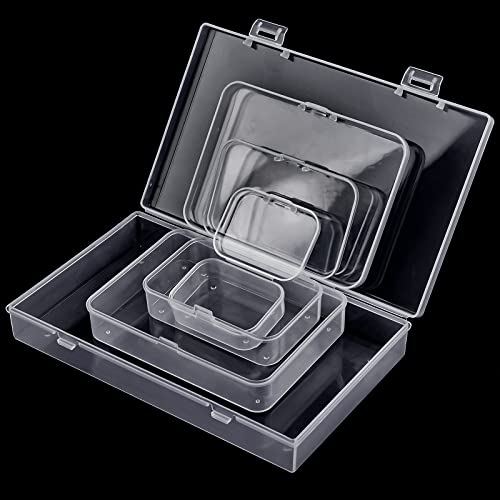 Clear Small Plastic Storage Containers with Lids, 24 Pack - size: 4 Size 24 Pcs