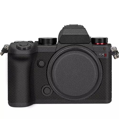 Anti-Scratch Camera Skin Wrap Sticker Coat Vinly Protective Film Body Protector Decals Cover for Panasonic LUMIX S5 Mark II S5II S5IIX S5M2 S5M2X (Leather Black) - color: Leather Black