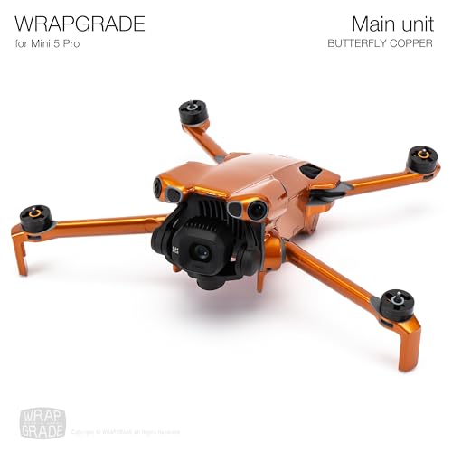 WRAPGRADE Skin Stickers Compatible with DJI Mini 5 Pro (Butterfly Copper) - color: Butterfly Copper