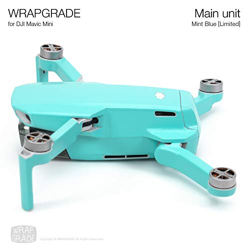 Wrapgrade Skin Compatible with DJI Mavic Mini (Mint Blue) - color: MINT BLUE