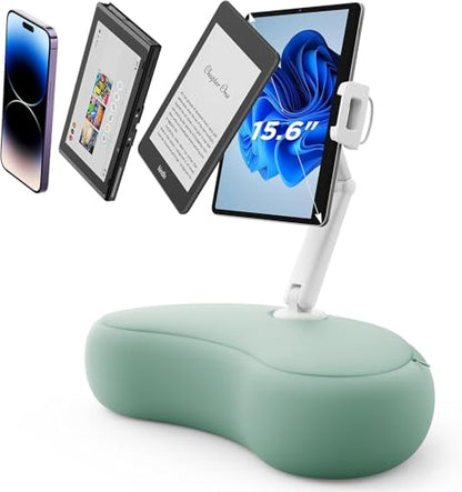 SAIJI Kindle Pillow Stand for Bed – iPad & Tablet Holder (Cyan) - color: Cyan