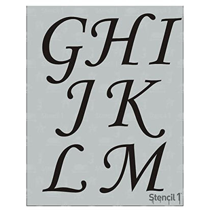 Stencil1 Corsiva Font Stencil 3" Alphabet Letters Painting Craft - size: 3" Letters