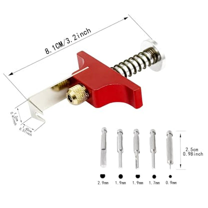 Propeller Puller Aluminum Alloy Removal Tool Props Remover， with Replacement Ejector Pins for RC FPV Drone BetaFPV Air65 75 (Red)