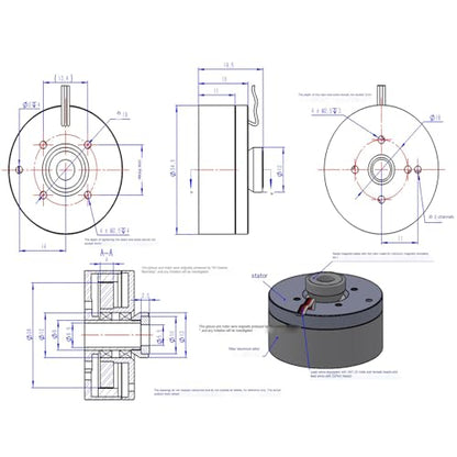 2804 Hollow Shaft Outrunner Brushless DC Motor BLDC with AS5600 Encoder Kit Support FOC, for Gimbal, Drones, Robots, and DIY