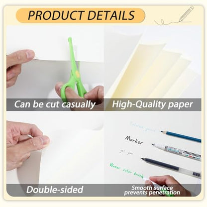 gisgfim 50 Sheets Bristol Paper Smooth 11×14 inches 100lb/270g - size: 11×14