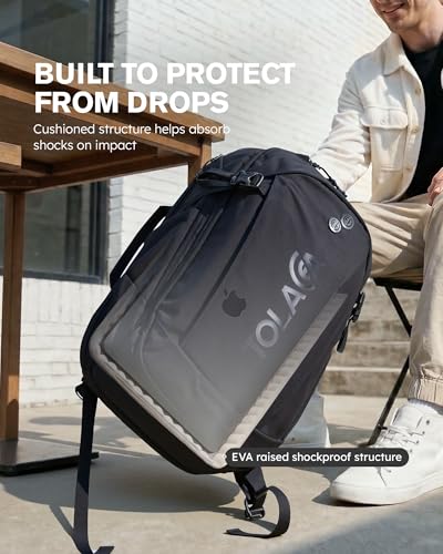 Tolaccea Travel Laptop Backpack 32L Carry on Daypack for Work Business - color: Black