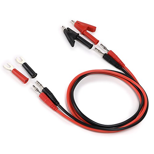Sumnacon 4 in 1 Banana Plug Alligator Clip Pure Copper Fork Test Lead - size: 3.3 ft