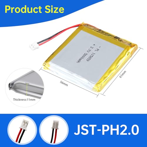 5000mAh 115659 Rechargeable Lithium Polymer Battery Pack - size: 5000mAh 115659
