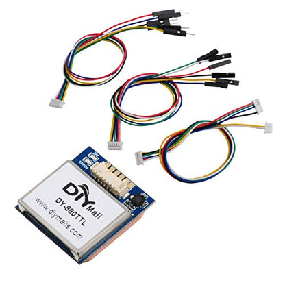 DY-880 TTL GPS Receiver Module With Flash HMC5883L Compass and Active Antenna - Support Glonass Beidou for Arduino FPV Aircraft CC3D Flight Control, Replace BN-880