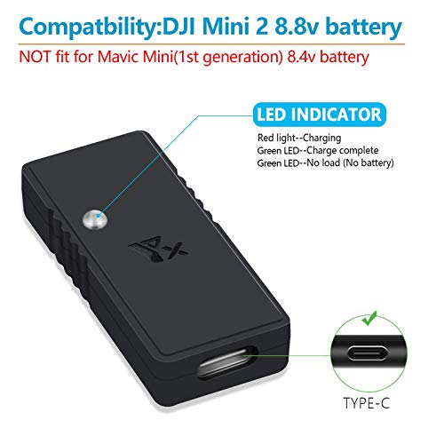 Hanatora Battery USB Charger with Quick Charge 3.0 for DJI Mini 4K/2/Mini SE/2 SE Drone, Fast Rapid Charge Hub Accessories(NOT for Mavic Mini)