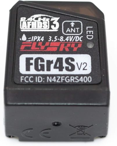Flysky FGr4S V2 Receiver, 4CH AFHDS 3 Receiver for Flysky FS-NB4/PL18 RC