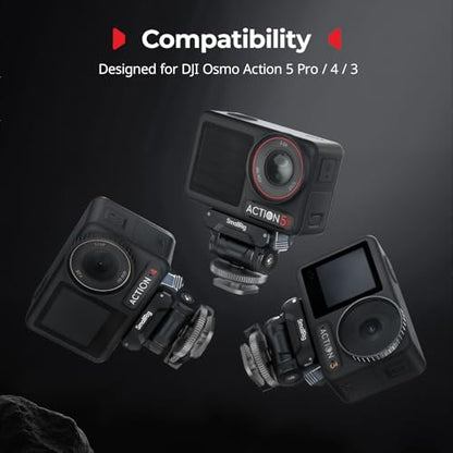 SMALLRIG Cold Shoe Adapter Mount for DJI Osmo 360 / Action 5 Pro / 4/3 - style: Cold Shoe Mount-Aluminum