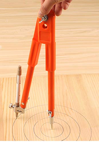Professional Woodworking Compass，Large Drafting Compass Geometry Tool with Pencil Holder for Carpenters, Math, Art, and Drawing (Large) - style: Large