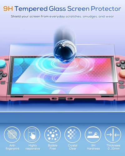 FYOUNG Switch 2 Case Pink, Slim Protective Hard Shell for Nintendo 2 - color: Solid Pink