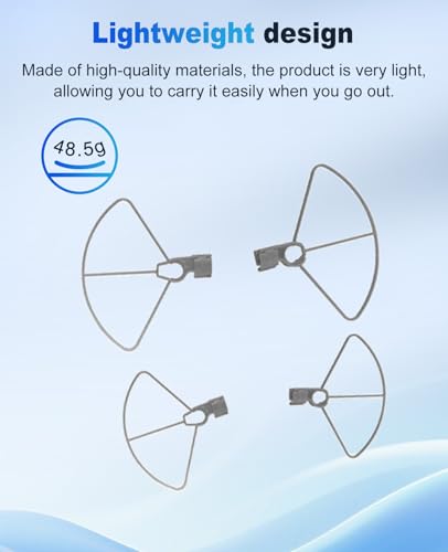 [4pack+4pack] Propellers for DJI Mini 5 Pro,NOUKAJU Protective Cover Drone Propeller Blades,Replacement Propeller Blades,Anti-Collision,Propellers Guard for DJI Mini 5 Pro(Gray)