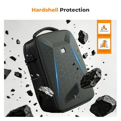 K&F CONCEPT Camera Backpack,Hardshell Photography DSLR Camera Bag - color: Deep Green