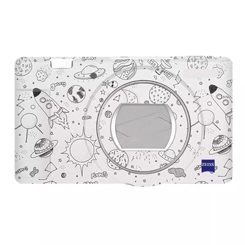 Decal Skin for Sony ZV-1 Vinyl Wrap Anti-Scratch Film Mirrorless Camera Body Protective Sticker Protector Coat ZV1(Cartoon Space White) - color: Cartoon Space White