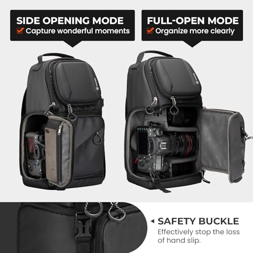 TARION 2-in-1 Camera Backpack & Shoulder Sling Bag Compact 9L Black TR-S - color: 2-in-1 Sling/Backpack Black, size: Large