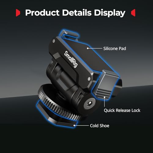SMALLRIG Cold Shoe Adapter Mount for DJI Osmo 360 / Action 5 Pro / 4/3 - style: Cold Shoe Mount-Aluminum