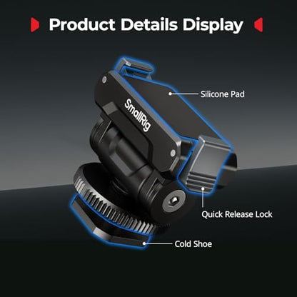 SMALLRIG Cold Shoe Adapter Mount for DJI Osmo 360 / Action 5 Pro / 4/3 - style: Cold Shoe Mount-Aluminum