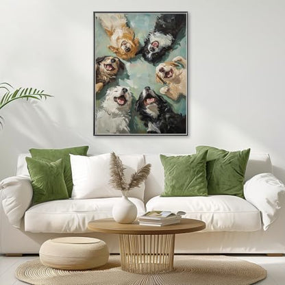 Happy Dogs Diamond Art Kits for Adults,Funny Animal Diamond Painting - color: DP03652