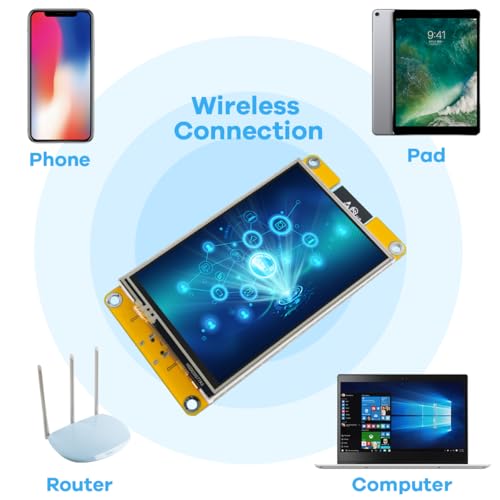 Hosyond 3.5'' 320x480 Touch Screen ESP32 Display with WiFi+BT, ST7796U Driver LCD TFT Screen Module for Arduino IoT - size: 3.5"