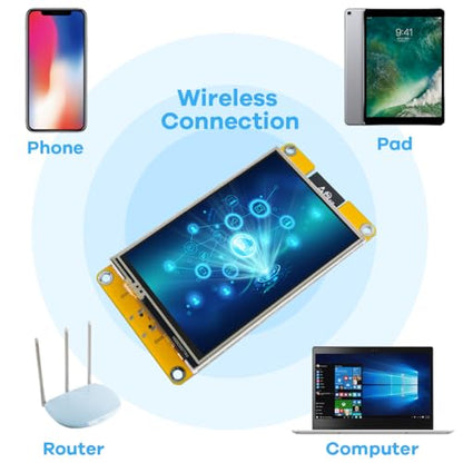 Hosyond 3.5'' 320x480 Touch Screen ESP32 Display with WiFi+BT, ST7796U Driver LCD TFT Screen Module for Arduino IoT - size: 3.5"