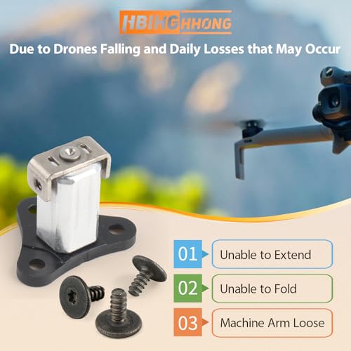 2Pcs Front Arm Axis Replacement for DJI Mini 5 pro Front Arm Shaft Screws Front Arm Hinges for Mini 5 pro Drone Accessories Parts with Repair Tools（ 6Pcs Front Arm Hinges Screws）