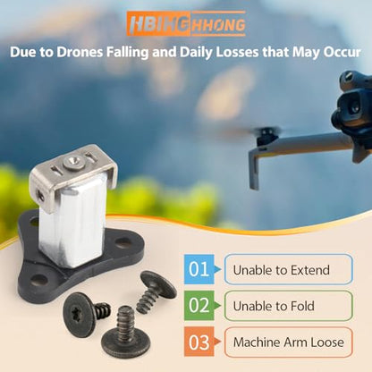 2Pcs Front Arm Axis Replacement for DJI Mini 5 pro Front Arm Shaft Screws Front Arm Hinges for Mini 5 pro Drone Accessories Parts with Repair Tools（ 6Pcs Front Arm Hinges Screws）