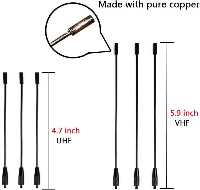 UHF Fiberglass Antenna with Ground Plane Kit, 400-470mhz GMRS Base Antenna