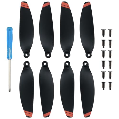 4 Pair Mini 2 Drone Propellers Low Noise Quick Release Blades Aerial Photography Accessories 4726 Replacement Propellers Includes 12 Matching Screws and Screwdriver Compatible with Mini 4K