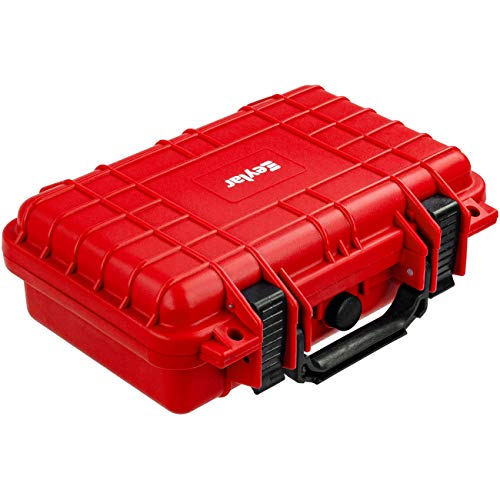 Eylar Protective Gear and Camera Hard Case Waterproof Dry Box with Foam 11.6 Inch 8.3 Inch 3.8 Inch (Red) - color: Red