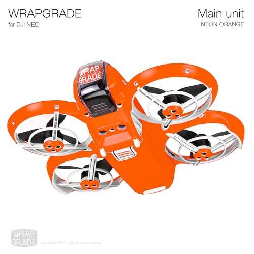 WRAPGRADE Skin Sticker Compatible with DJI NEO Full Wrap (Neon Orange) - color: Neon Orange