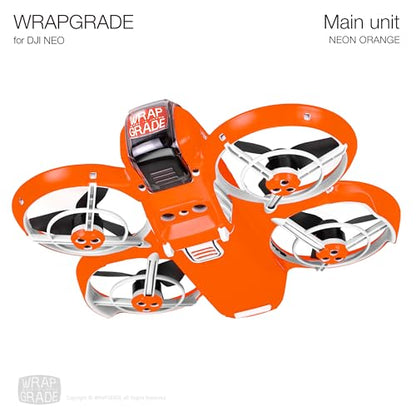 WRAPGRADE Skin Sticker Compatible with DJI NEO Full Wrap (Neon Orange) - color: Neon Orange