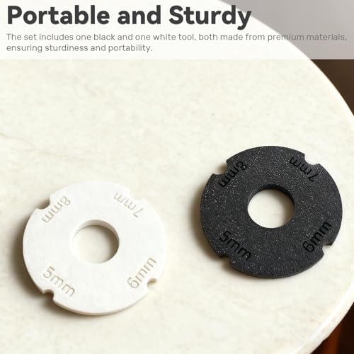 2-Piece Pottery Rim Sizing and Trimming Tool Set - Efficient Portable Round Tool for Smooth Uniform Rims on Clay Bowls, Mugs, and Pots