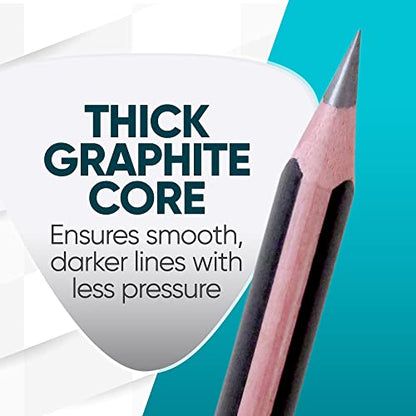 KOALA TOOLS | Bear Claw Pencils 1-Pack (6 Pencils) - Fat, Thick, Strong, Triangular Grip, Graphite, 2B Lead with Eraser - Suitable for Kids, Art, Drawing, Drafting, Sketching & Shading - style: 2B Lead
