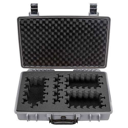 Eylar 20” Hard Laptop Case Equipped with RAGAR Reconfigurable & Reusable XP Crosslinked Foam Insert, Waterproof, Shockproof for Equipment, Drones, and Cameras (1 RAGAR Layer) (Gray) - color: Gray