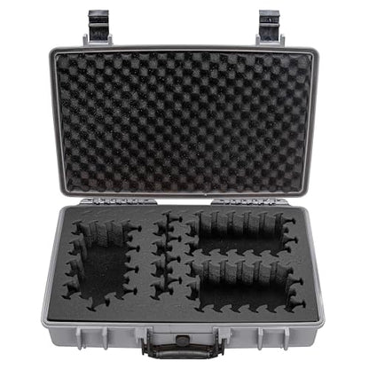 Eylar 20” Hard Laptop Case Equipped with RAGAR Reconfigurable & Reusable XP Crosslinked Foam Insert, Waterproof, Shockproof for Equipment, Drones, and Cameras (1 RAGAR Layer) (Gray) - color: Gray
