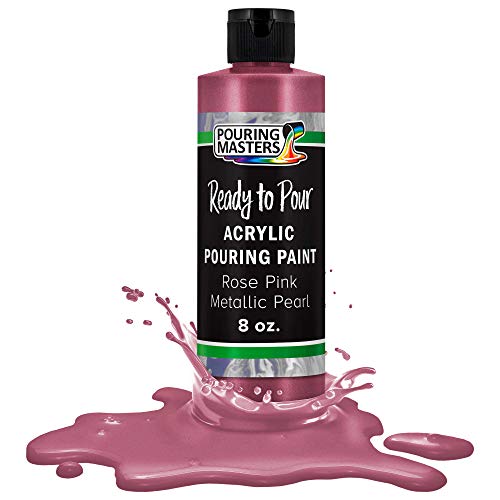 Pouring Masters Rose Pink Metallic Pearl 8-oz Acrylic Pouring Paint - color: Rose Pink Metallic Pearl, size: 8 Fl Oz (Pack of 1)
