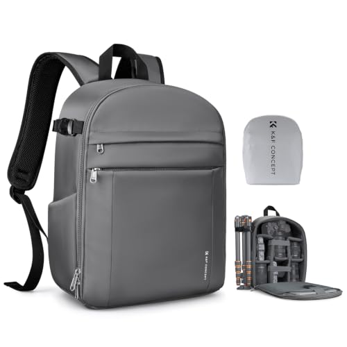 K&F CONCEPT Camera Backpack, DSLR/SLR/Mirrorless Photography Camera Bag - color: 06-gray