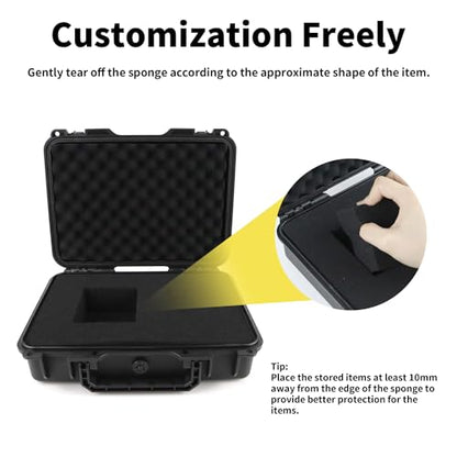 Carrying Hard Case with Pre Grid line Cube Sheet Foam Foam,Small - size: Small