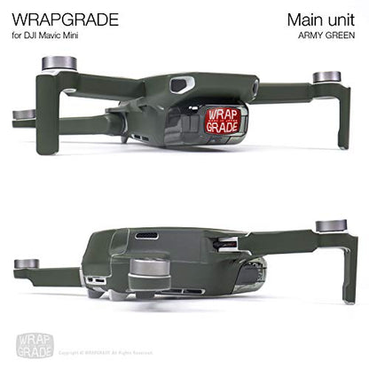 Wrapgrade Skin Compatible with DJI Mavic Mini (Army Green) - color: ARMY GREEN