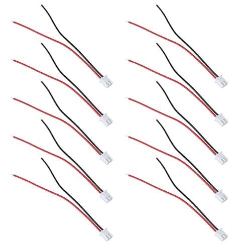 ECSiNG 10pcs XH2.54 2Pin Battery Balance Charging Cable 22AWG 10cm for RC Models