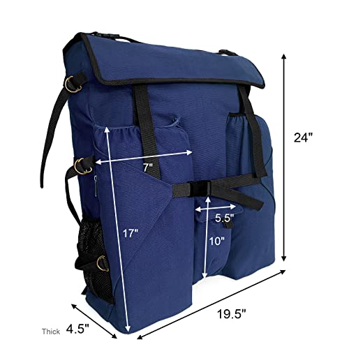 JJRING Heavy Duty Plein Air Artist Backpack With Handheld Strap, Blue - color: blue