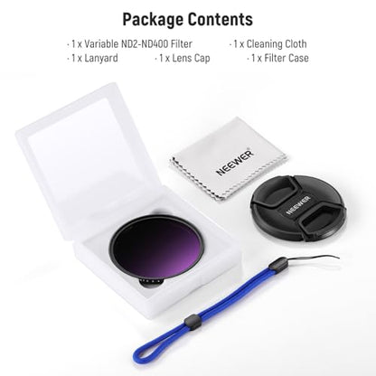 NEEWER 55mm ND2-400 (1-9 Stops) Variable ND Filter with Lens Cap - size: 55mm, style: ND2-ND400