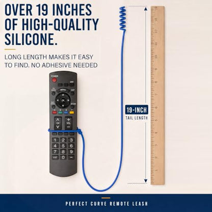 Remote Leash 4-Pack, Remote Control Tether, Adjustable 2 Blue & 2 Red - color: Blue/Red