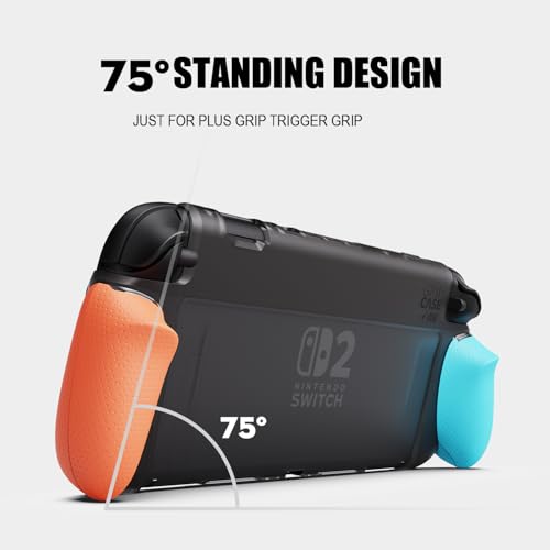 Savage Raven by Skull & Co. GripCase: Soft Protective Case with Replaceable Grips [to fit All Hands Sizes] for Nintendo Switch 2-Black - color: Black, size: GripCase ONLY