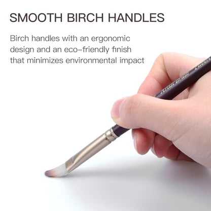 23pcs Paint Brush & Palette Knife Set with Waterproof Roll Up Case - color: Purple